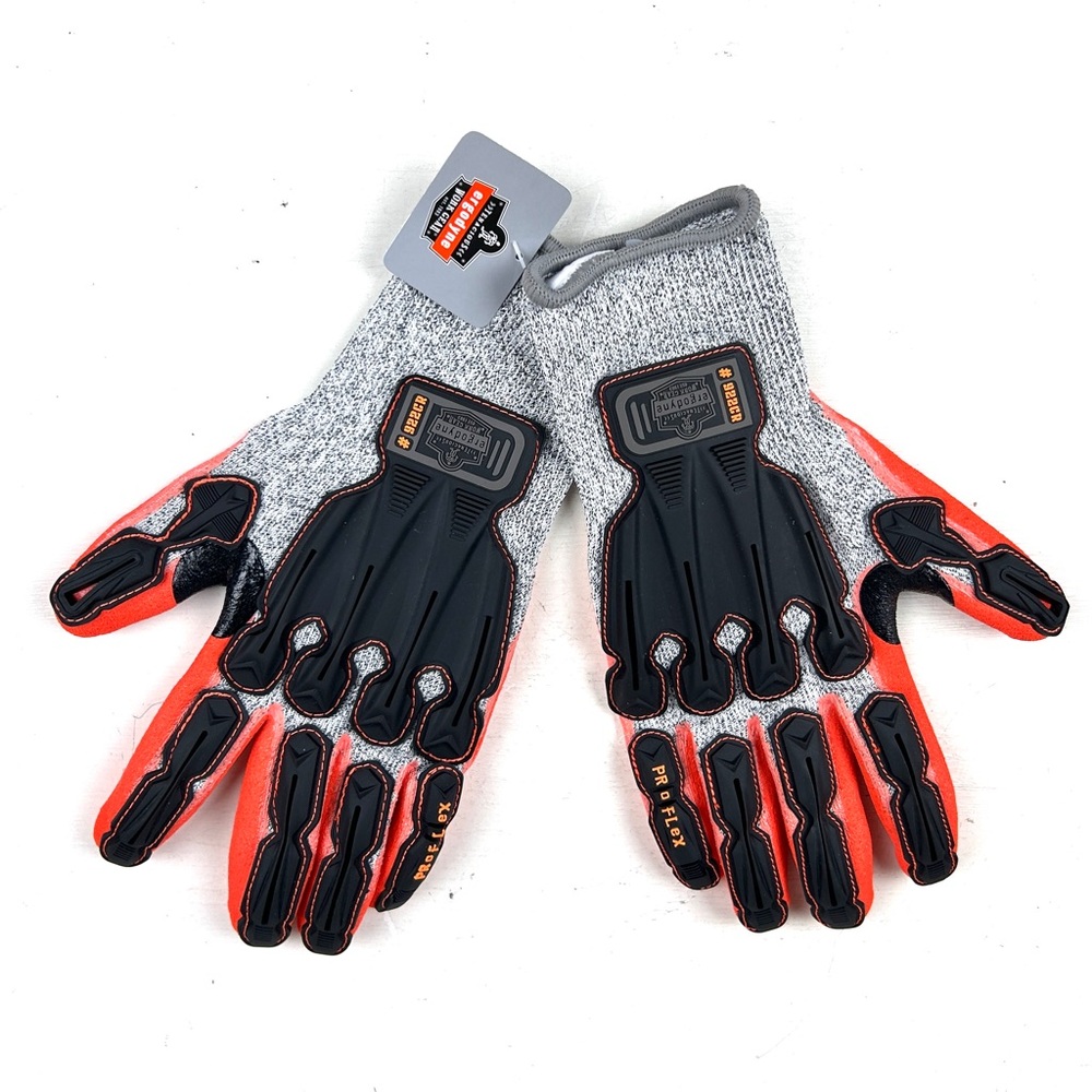 ERGODYNE 922CR Impact Gloves A3 DIR Nitrile Coated Sz Medium Grey